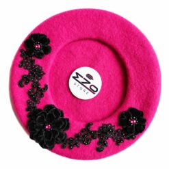 Beretă handmade fucsia din lână 100% – EZO