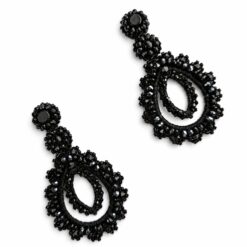 Cercei negri handmade Nocturne – Lacrimă neagră EZO