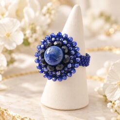 inel lapis lazuli Lapis Bloom statement handmade EZO
