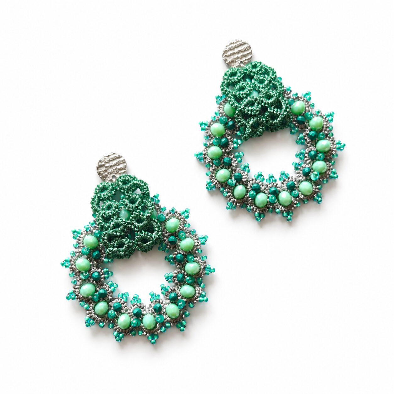 Cercei verde mentă Mint Halo – EZO Store