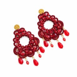 Cercei candelabru rosii Scarlet Chandelier – EZO Store