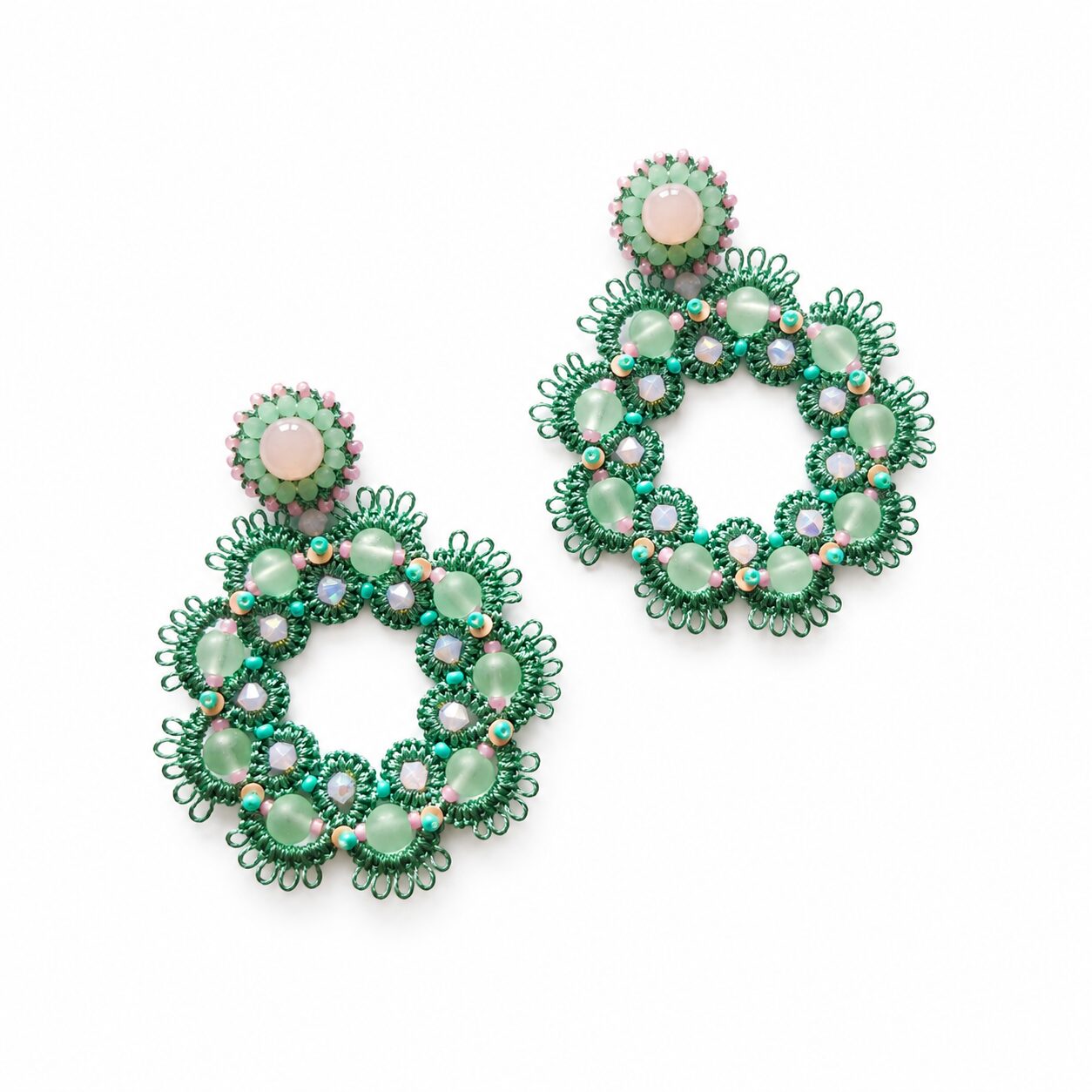 Cercei verde mentă Mint Bloom – EZO Store