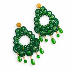 Cercei candelabru verzi Emerald Chandelier – EZO Store