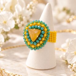 inel statement turcoaz Turquoise Sun handmade EZO